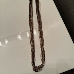 Multi-Strand Brown Necklace